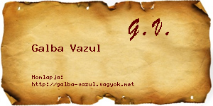 Galba Vazul névjegykártya